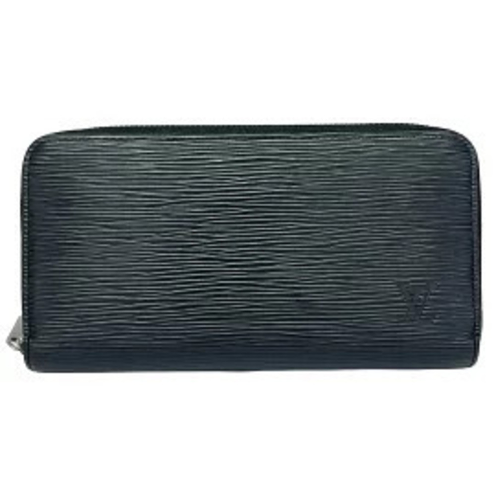 LOUIS VUITTON Zippy Wallet Long Noir Black Leather Cowhide